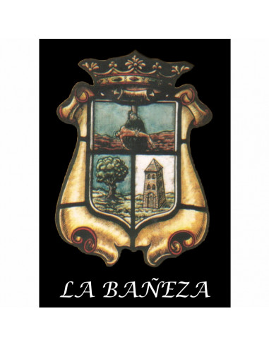 ESCUDO DE LA BAÑEZA (fondo negro) - 03 016 0151