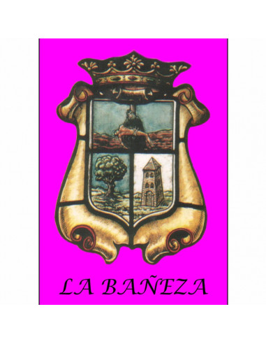 ESCUDO DE LA BAÑEZA (fondo magenta) - 03 016 0152