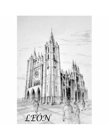 03 011 0103 catedral de león dibujo