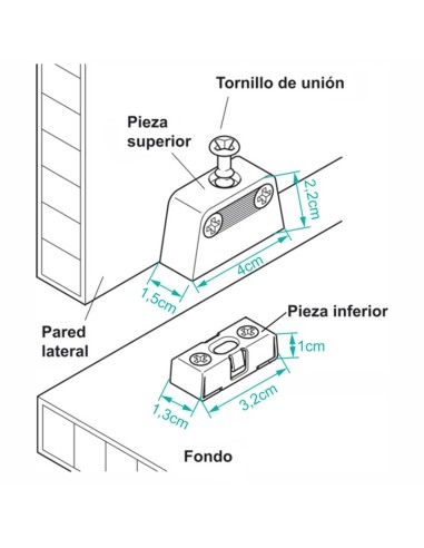 47.002 - herraje unión para muebles