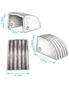 PATA CLÁSICA PARA MUEBLE - GARRA CON ESTRIAS 2